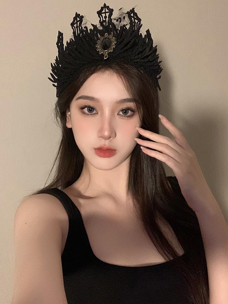 Sin And Love Sing Together Halloween Princess Crown Hair Crown Queen King Queen Headdress Crown Accessories