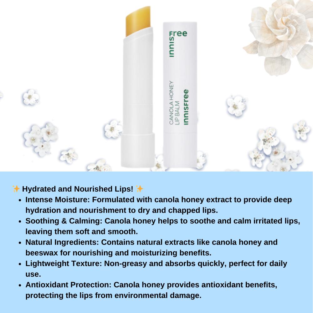 Innisfree Бальзам для губ с медом канолы 3,5 г