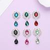 Faceplate Garment Decorative Water Droplets Sewing Button Alloy Rhinestone Pendant Scrapbooking