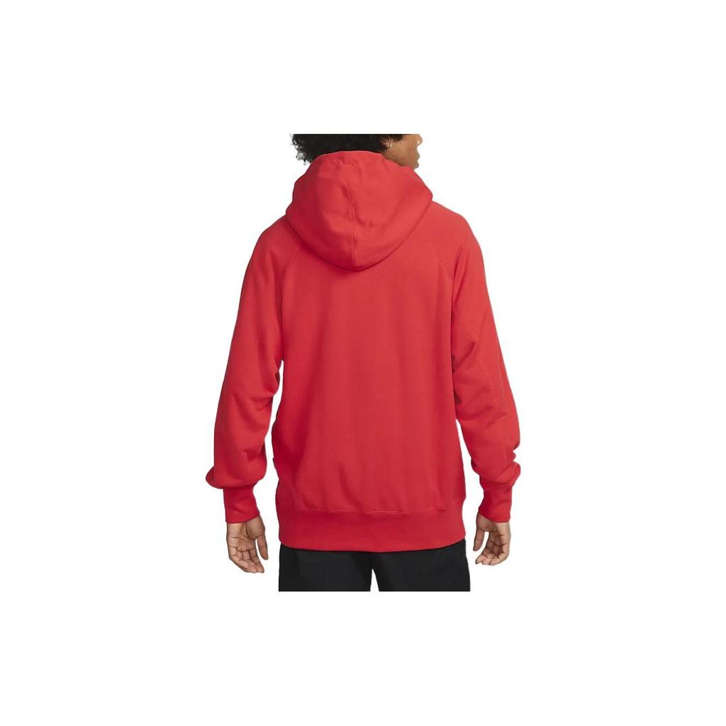 Nike Сплошной цвет пуловер с капюшоном с длинным рукавом, мужские топы, красный DV9778-657