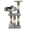 VidaXL Cat Tree with Sisal Scratching Posts 65 Cm Grey