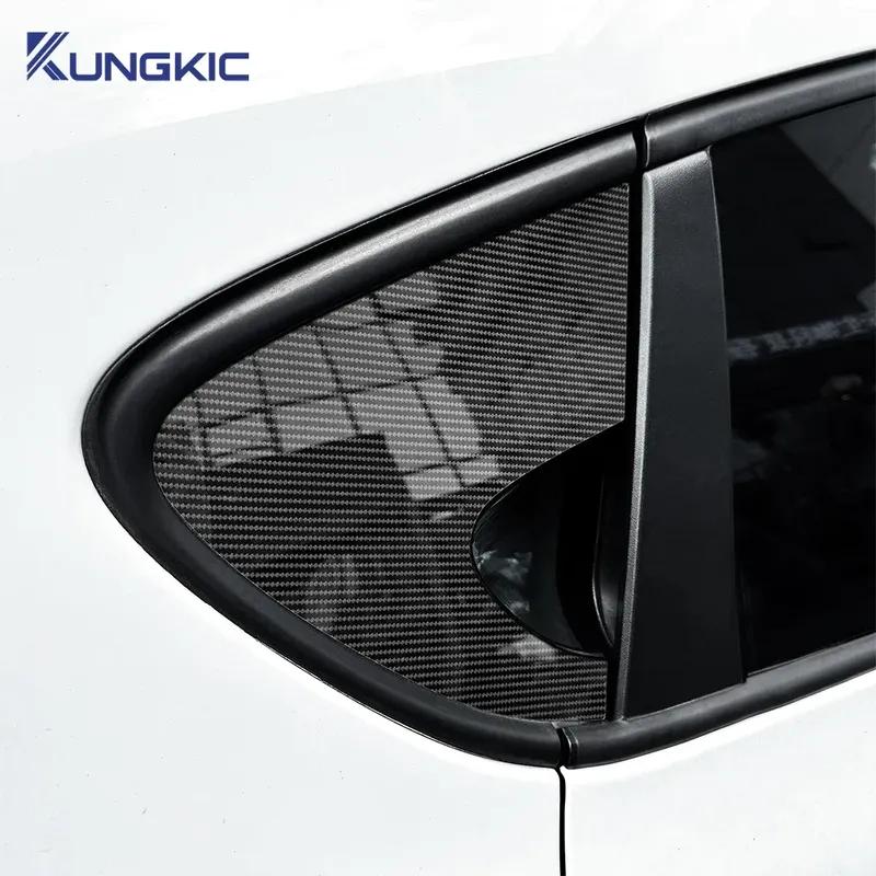 Carbon Fiber Pattern Rear Window Triangle Sticker For SEAT Leon MK1 Altea 2005 2006 2007 2008 2009 2010 2011 2012 Accessories