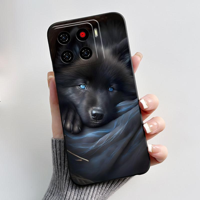Чехол для ZTE Blade A56 Z2473 Милый Мультяшный Черный Кролик с Сердечком Мягкий Силикон Защитный Чехол для Телефона ZTE Blade Nubia A56 Pro