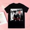 Рок-группа Tokio Hotel Музыка Принт Харадзюку Унисекс Футболка Унисекс Повседневная рубашка Короткий рукав Унисекс Футболка Графическая печать