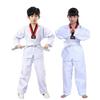 Тхэквондо Длинный верх и низ с поясом [yuniycolor] Детская форма, Рукав, Унисекс, Белый, Комплект, (М-140)