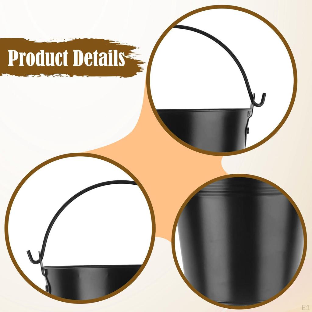 Drip Bucket Party Ice Planter Outdoor Cooking Accessory Versatile Iron Pail Barrel for