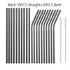 6*215mm 10 Colors Eco-friendly Reusable Metal Straws Set 304 Stainless Steel Drinking Straw Cocktail Party Favor Bar Accessory