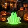 Entrance Welcome Scene Electric Lifting Halloween Ghost Decoration with Voice/Remote Control, Interactive Scary Glowing Voice Activated Prop