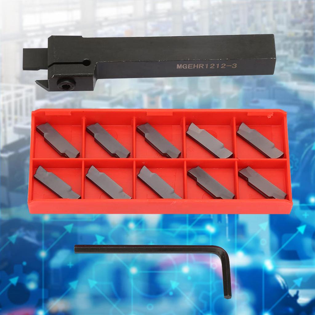 MGEHR12123 Держатель токарного отрезного инструмента для прорезки канавок с 10 вставками