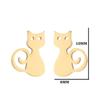 In-Style Cute Stainless Steel Small Animal Earrings: French Fashion Rabbit, Cat, Dog & Goldfish Designs for Women