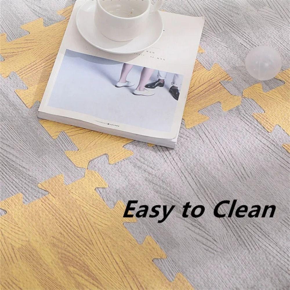 4 шт. Водонепроницаемый пенный коврик-пазл из пены EVA, напольный коврик с рисунком под дерево, коврик-пазл для ползания ребенка