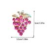Light Luxury Grape Brooches For Women Girls Elegant Temperament Fruit Corsage Suit Pins Party Clothing Accessories Gifts