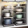 Складная многоярусная кухонная стойка для хранения кастрюль