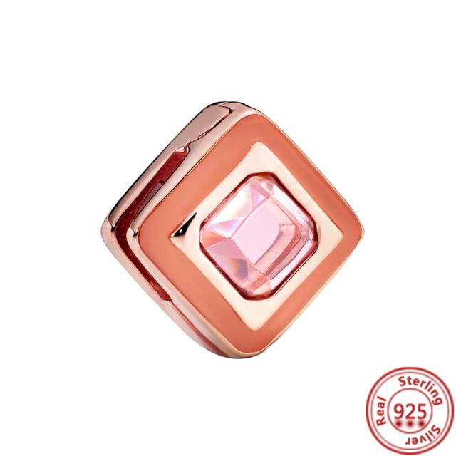 Стерлингового серебра 925 пробы, бусины, буквы, сердце, листья, круг, сверкающие клипсы, подвески, подходят для браслета с отражениями, ювелирные украшения