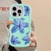 Мягкий чехол-бампер с мультяшным цветочным узором для iPhone 17 Air 13 14 11 16 Pro Max 15 Plus 8 XR 12