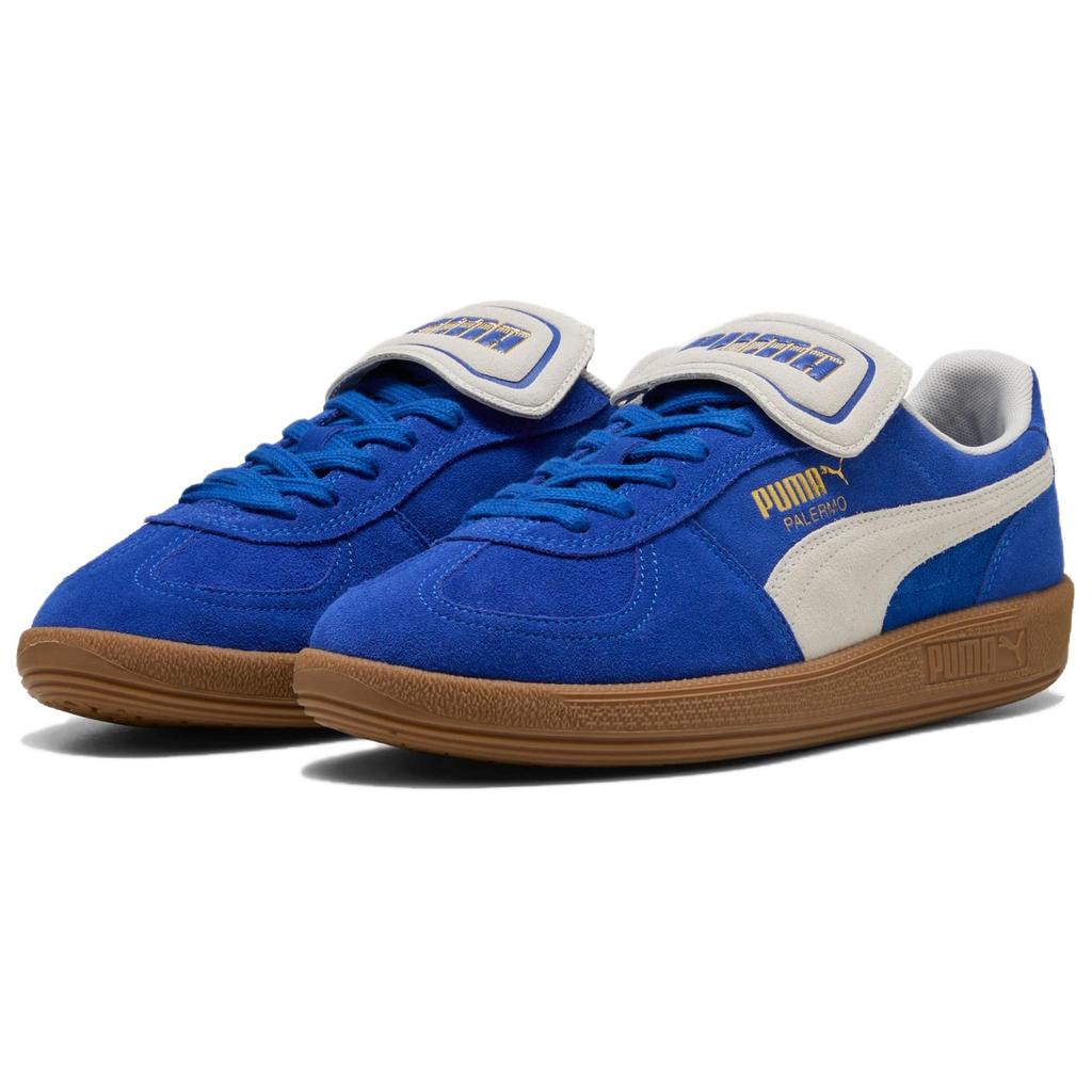 Puma Palermo Premium Модные Удобные Универсальные Повседневные Низкие Тренировочные Кроссовки Унисекс Синий Белый 402350-01