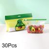 30 шт./упак. влагонепроницаемый мешок для хранения свежих продуктов на кухне, многоразовый, подвесной, герметичный, с рисунком из мультфильмов, с замком-молнией