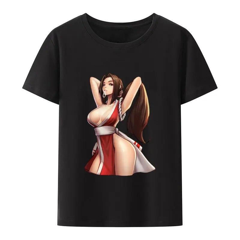 Футболка с принтом «Король бойцов» Mai Shiranui, женская одежда, хипстерская уличная одежда в стиле ретро, уличные модные топы в стиле хип-хоп