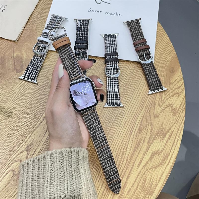 Шерстяной тканевый ремешок «Тысяча птиц» для Apple Watch Ultra 49 мм, 41 мм, 45 мм, 44 мм, 42 мм, 40 мм, 38 мм для Iwatch 8, 7, 6 SE, 5, 4, Correa, браслет для мужчин и женщин