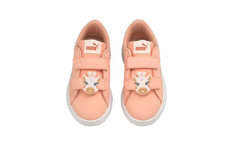 PUMA Smash V2 Casual Low top Kids' Skateboarding Shoes Apricot Pink Children Aged 3 7 Years Old 368788-03
