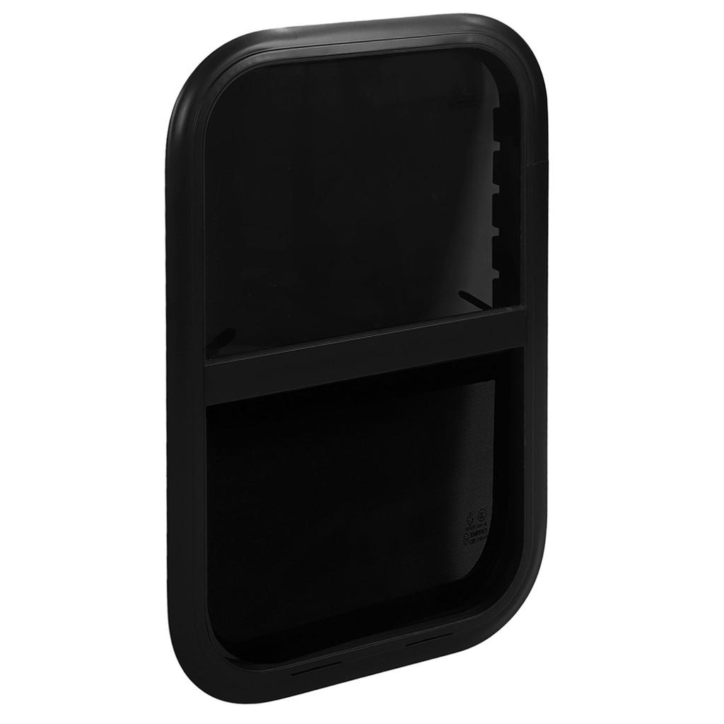 Раздвижное окно для автодома 700 X 450 мм Черный алюминиевый сплав Вертикальное стекло с подвижной сеткой от насекомых Для прицепа Для