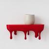 Melting Dripping Wall Shelf, 3D Printed Floating Shelf, Fun Dripping Display Shelf for Home Storage Living Room Decor