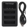 3 Pack Battery Charger for NP BG1 Micro USB Digital Camera Battery Charger with LCD Power Display for Travel
