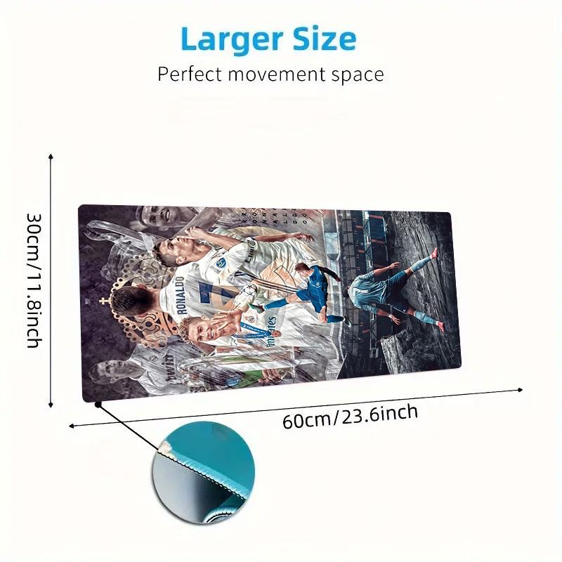 Ronald Mouse Pad, Large Gaming Desk Mat, Non-slip XXL Mousepad for Laptop & Tablet, Mini PC Playmat with Stitched Edges