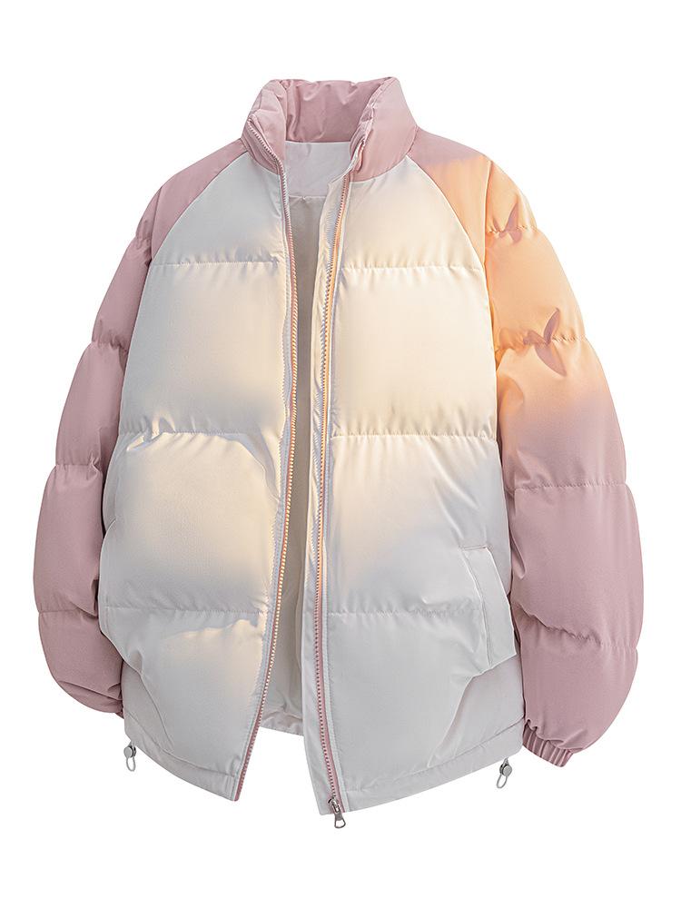 Хлопковая одежда с воротником-стойкой для мужской зимней ветрозащитной бархатной утолщенной хлопковой одежды для пар и женщин утолщенная высококачественная