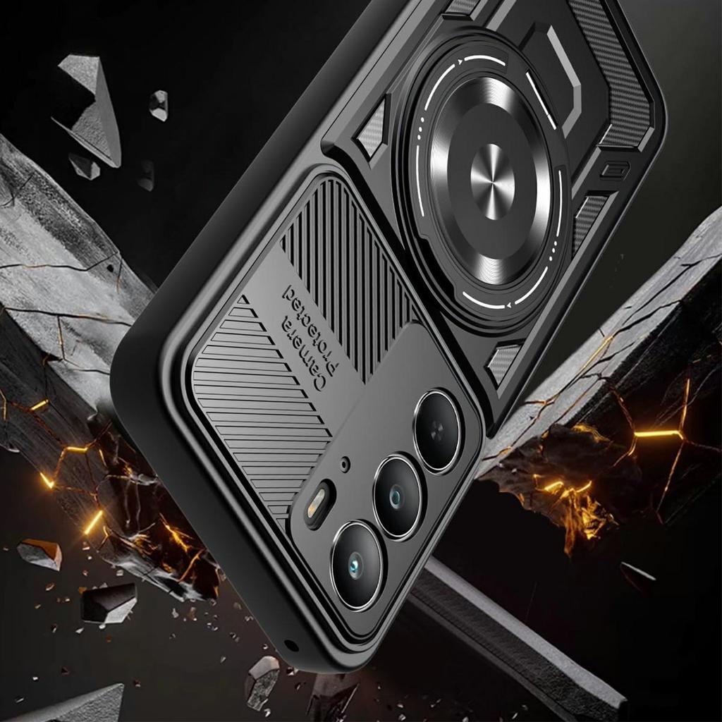 Для Realme C75 4G/14x 5G/V60 Pro 5G/P3x 5G Магнитный чехол Вращающаяся подставка Чехол-бампер из ТПУ + ПК