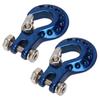 2Pcs RC Trailer Hook Aluminum Alloy Sturdy RC Climbing Car Hook for 1/10 Remote Control Cars Blue