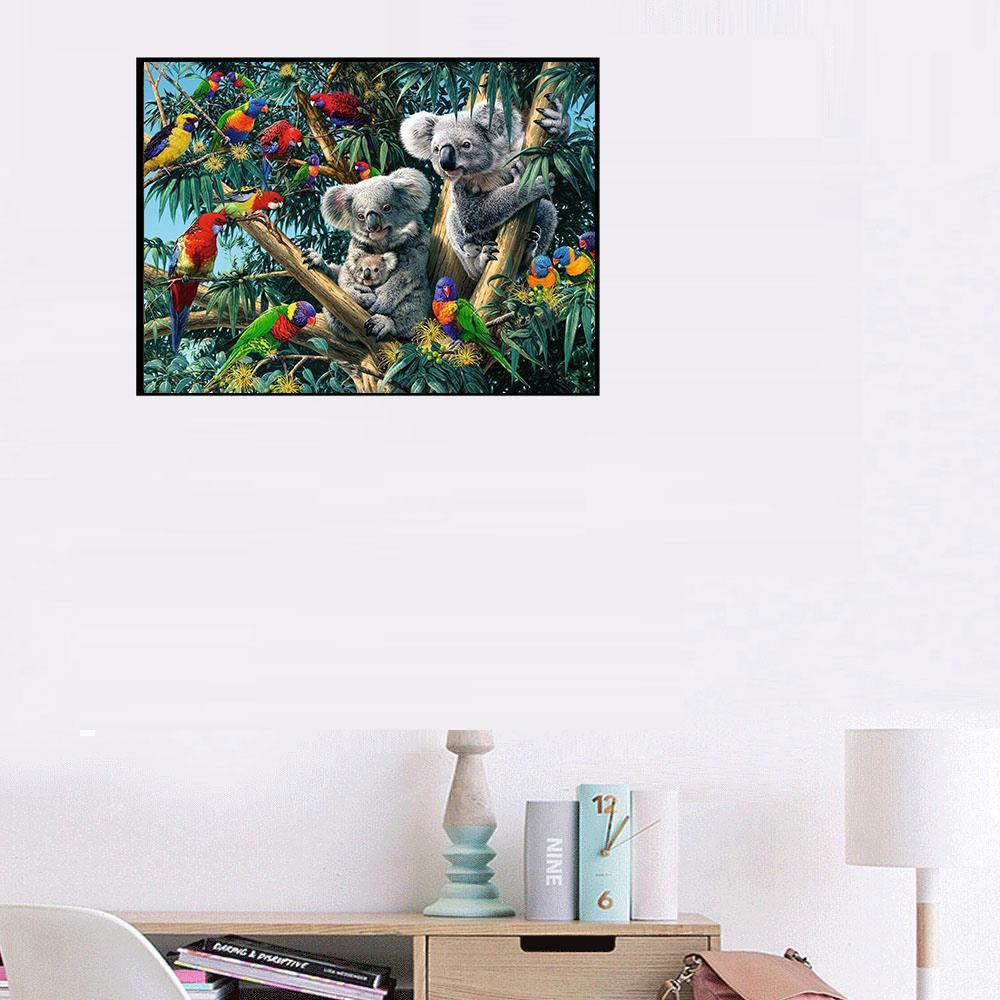 Полный квадратный круглый 5D алмазная живопись Коала Мозаика Пейзаж Вышивка крестом Кристалл Алмазная вышивка украшение дома живопись