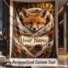 Wolf Fox (234) Theme Custom Tapestry Personalized Custom Name Text Wall Hanging Tapestry Home Decor Background Cloth