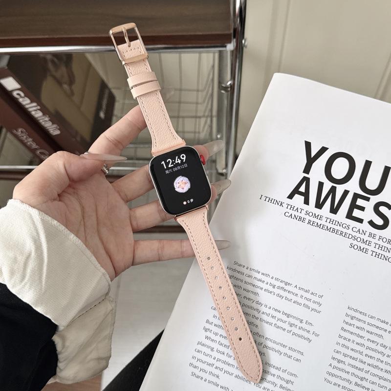 Ремешок из гладкой кожи с пряжкой в форме дня для смарт-часов Huawei FIT3, FIT4 Pro и WatchFit 2