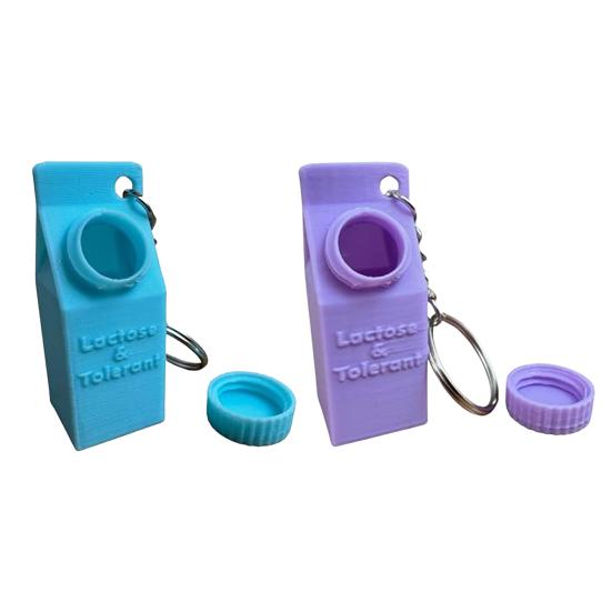 1/2 шт., держатель для таблеток, переносящих лактозу и таблетки, брелок, компактная коробка, дизайн коробки для молока, брелок, рюкзаки, кошельки, аксессуары