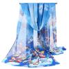 160*50cm Chiffon Scarf Butterfly Print Shawl Silk Fashion Beach Gauze Scarf  for Women