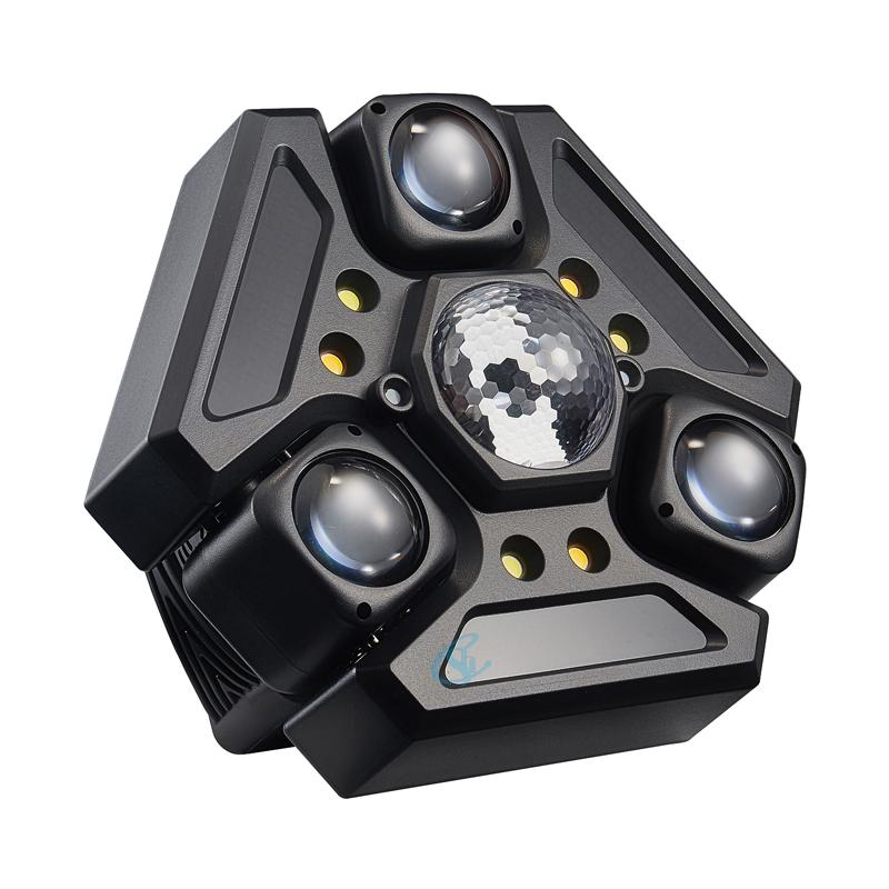 RGBW светодиодный сценический дискотечный вращающийся свет, разноцветные лучи, DJ магический шар, пульт управления звуком, лампа для вечеринок, клубов, лазерное шоу