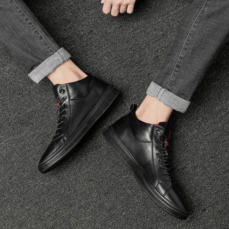 Ретро натуральная кожа мужская обувь новые зимние мужские ботинки брендовые высококачественные сохраняющие тепло ручная работа черные универсальные кроссовки для мужчин