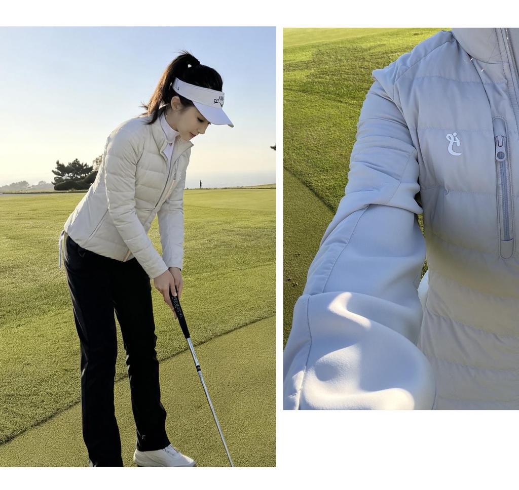 TASHI GOLF Женский зимний теплый стройнящий пуховик и комплект брюк с высоким поясом на флисе