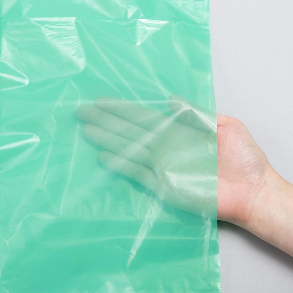 Japax Green Garbage 80cm x 65cm x Polyethylene Color For Commercial CCG45 Bags, 45L, 0.003mm Thick, Bags, Type, Green, Smooth, Use, Crafts, 10-Count,