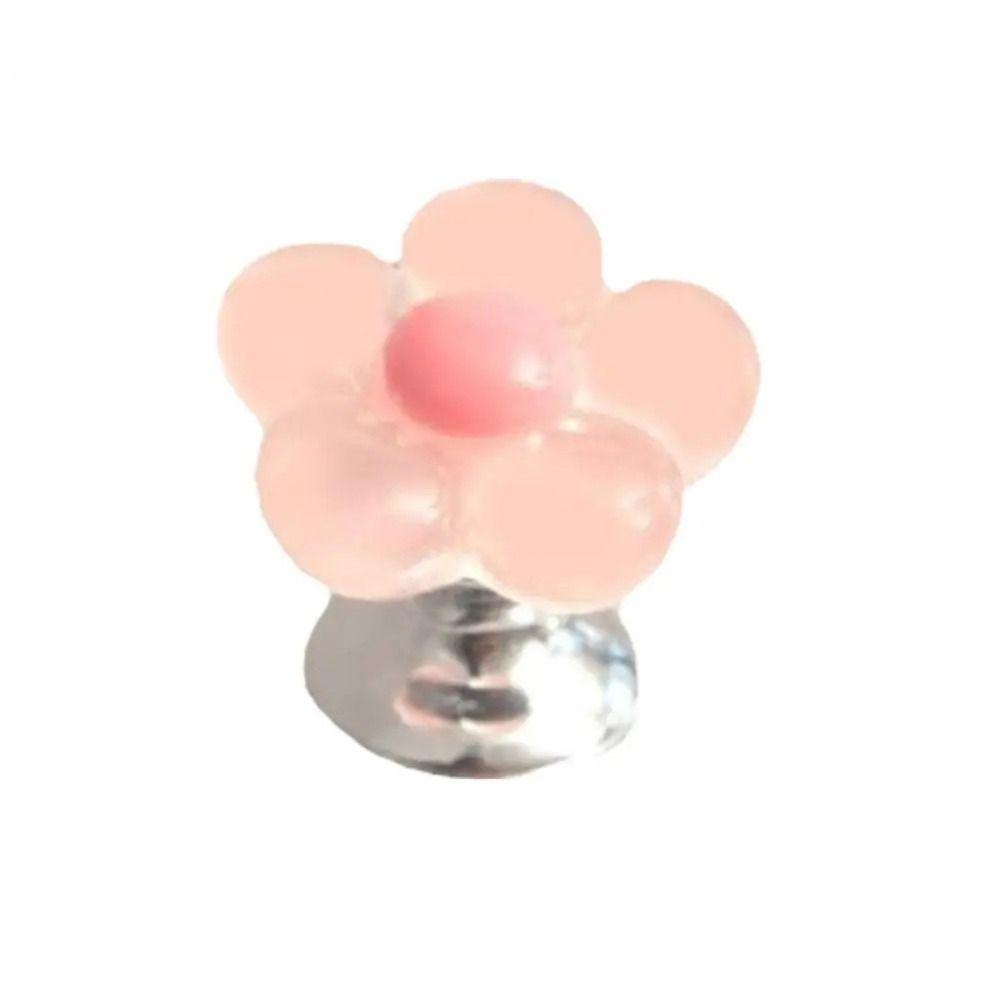 Self-Adhesive Toilet Tank Button Flower Shape Water Press Flush Button  Bathroom Decor Accessories