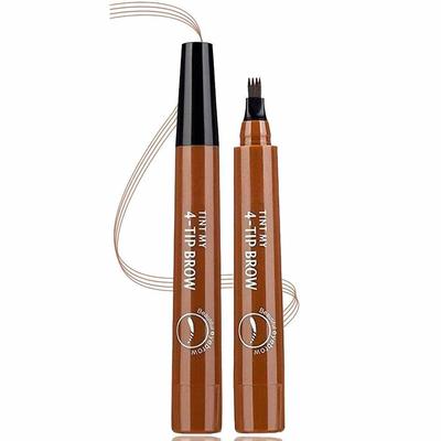 QUEMISS Карандаш для бровей Microblade 4 Fork Tip Pencil Natural Brow Cover Sparse Area Daily Waterproof 3D 01Light Brown Горячая позиция, 01#Light Brown