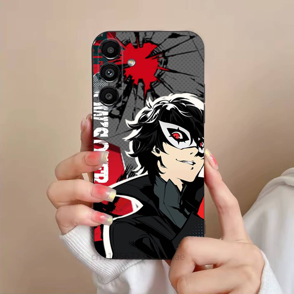Game P-Persona 5 Phone Case For Samsung S25,24,23,22,21,S20,Ultra,Plus,FE Black Soft Cover