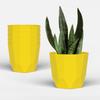 Шестигранный 8-дюймовый набор из 6 пластиковых цветочных горшков для домашнего декора, горшки для комнатных растений для гостиной, пластиковый цветочный горшок для сада (желтый)