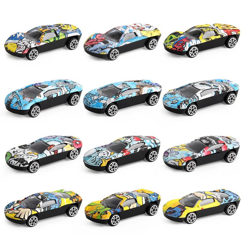 Children'S Alloy Car Toys 1:72 Alloy Car Model Graffiti Color Mini Scooter Giveaway Children'S Car