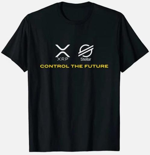 Cryptocurrency t-shirt XRP XLM Coin Control the Future T-Shirt, Coin XRP Tee