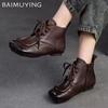 Кожаные балетки женские ботильоны с квадратным носком на шнуровке дизайнерская обувь 2025 года новый бренд зимние мягкие уютные оксфорды Botas De Mujer