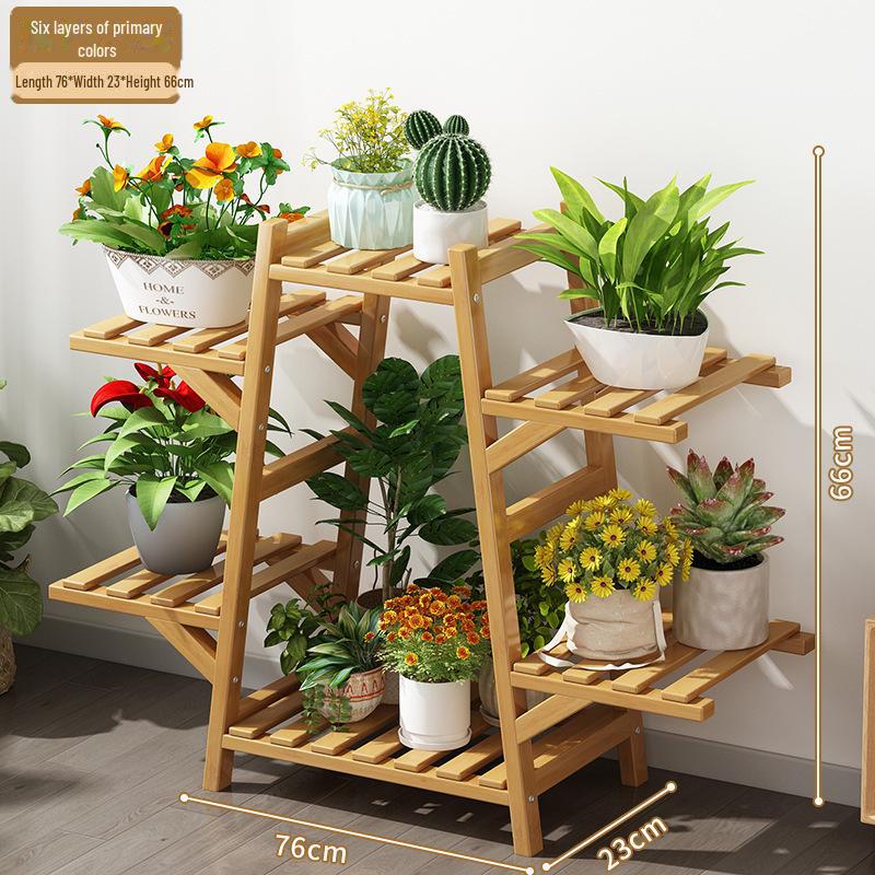 Многослойная подставка для цветов из цельного дерева для суккулентов и зелени на балконе для использования в помещении и на открытом воздухе