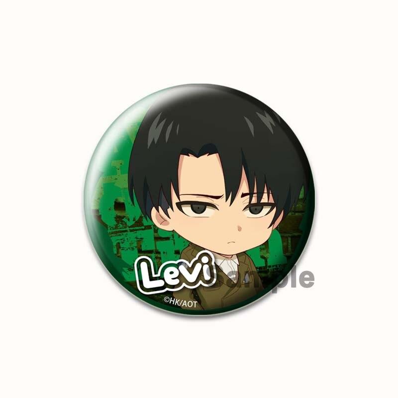 58mm Classic Anime Attack On Titan Brooch Cartoon Figure Badges for Backpack Decoration Clothes Lapel Pin Accessories Fan's Collection