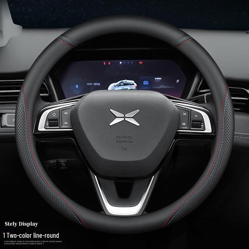 Xpeng Motors Genuine Leather Steering Wheel Cover for P7, P5, G3, G9 - All Season Grip